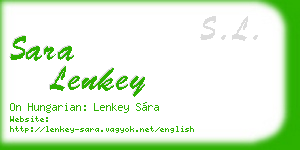 sara lenkey business card